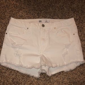White Jean Shorts